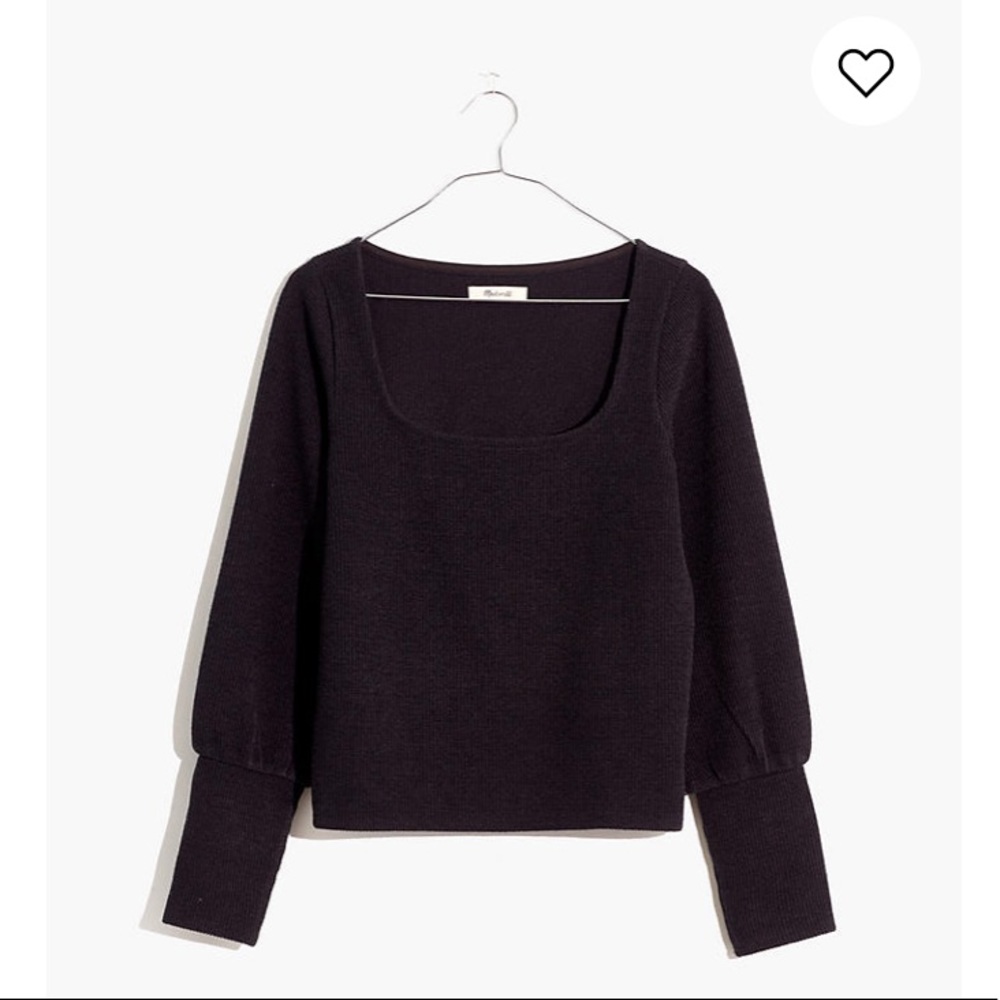 Madewell Ottoman Rib Square-Neck Top